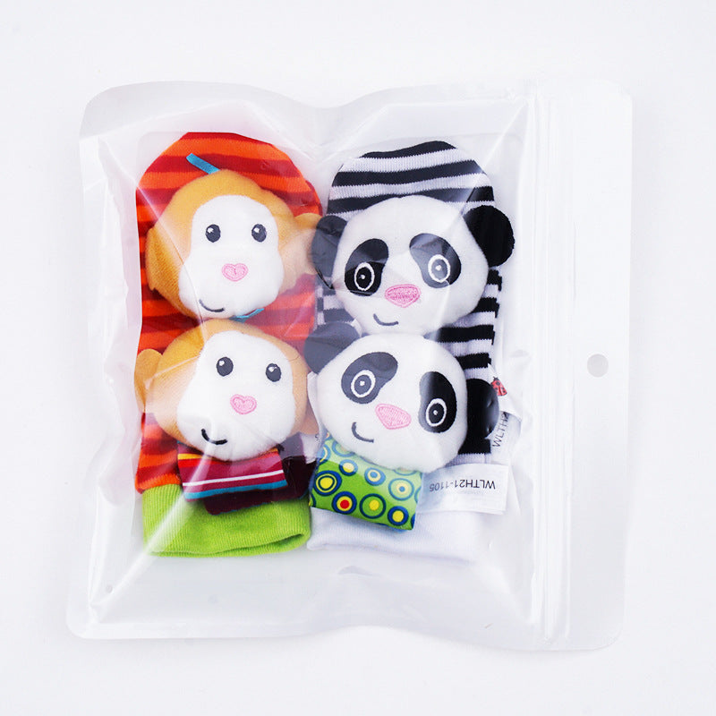 SensoryPlush – miękkie, grzechoczące skarpetki i opaski na nadgarstki do wczesnej eksploracji