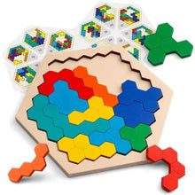 HexoCraft – Drewniana układanka sześciokątna dla dzieci w wieku 4+