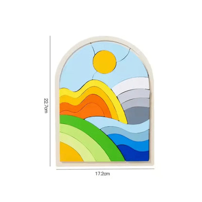 RainbowNets– Drewniane klocki-puzzle dla dzieci w wieku 3+ lat – rozwijają kreatywność