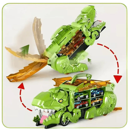Dino Drive– Samochodzik-zabawka w kształcie dinozaura dla dzieci w wieku 3+ lat – interaktywna zabawa i nauka