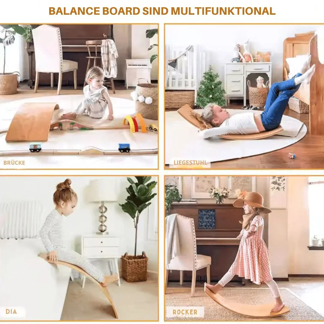BalancePlay– Drewniana deska równoważna dla dzieci powyżej 18 lat – stymuluje równowagę, siłę mięśni i kreatywną zabawę