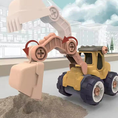 Zestaw BuildCrew Mini pojazd inżynieryjny z koparką i ładowarką – dla dzieci w wieku 3+
