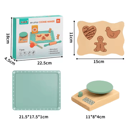 Little Baker– Drewniany zestaw kuchenny do zabawy dla dzieci od 3 lat – stymuluje kreatywność i umiejętności