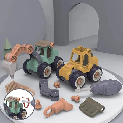 Zestaw BuildCrew Mini pojazd inżynieryjny z koparką i ładowarką – dla dzieci w wieku 3+