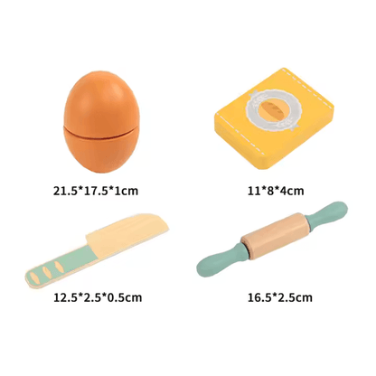 Little Baker– Drewniany zestaw kuchenny do zabawy dla dzieci od 3 lat – stymuluje kreatywność i umiejętności