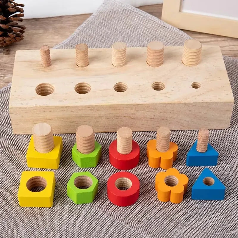 BoltBuddy Montessori Screw Board – Zabawki do ćwiczeń motoryki małej – Wiek 4+
