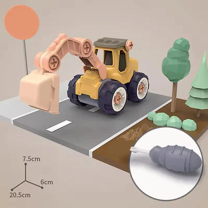 Zestaw BuildCrew Mini pojazd inżynieryjny z koparką i ładowarką – dla dzieci w wieku 3+