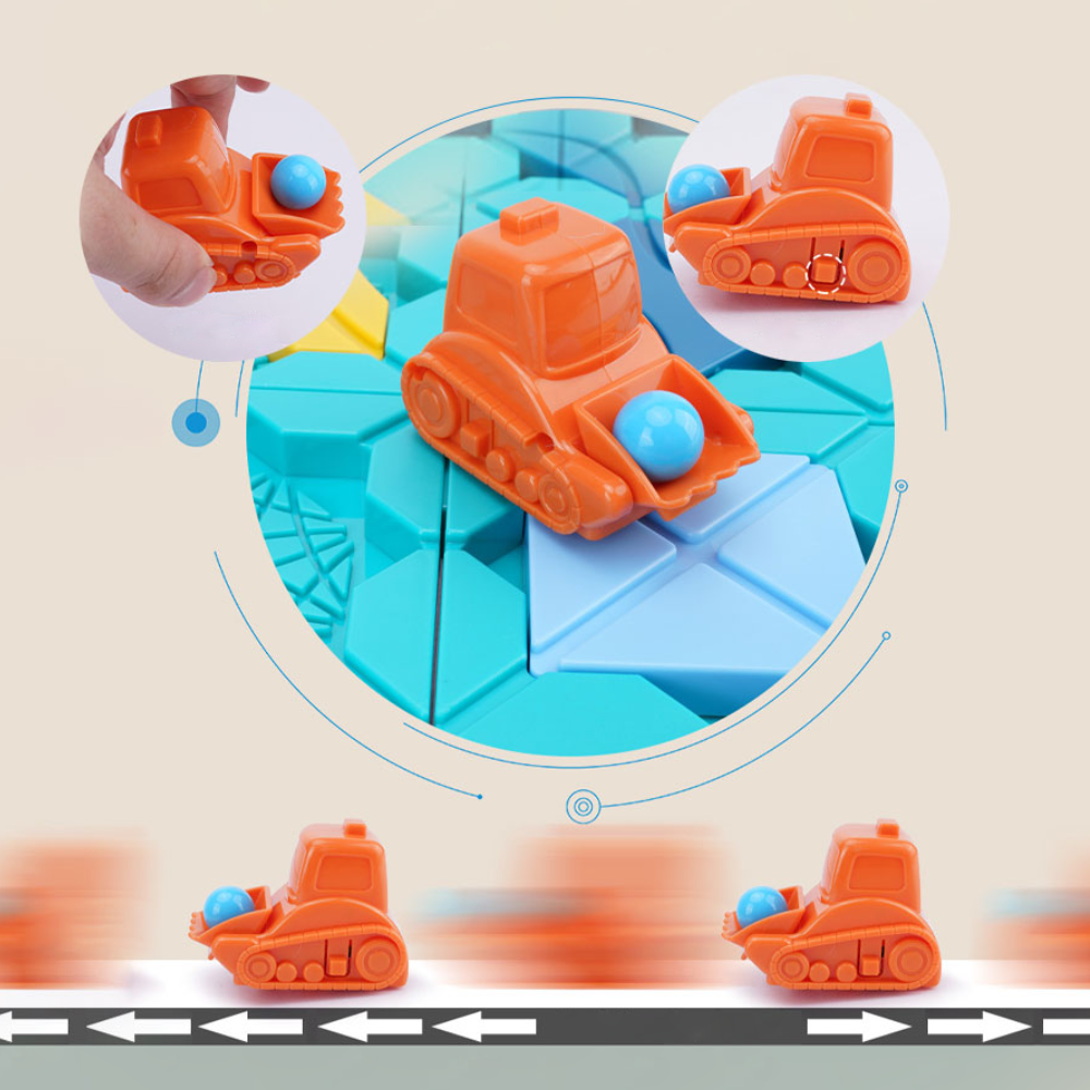 PuzzlePath - zestaw do zabawy z układanką samochodową