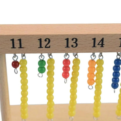 Drabinka z koralikami do liczenia Montessori – liczenie i arytmetyka – od 3 lat