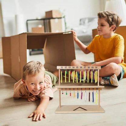 Drabinka z koralikami do liczenia Montessori – liczenie i arytmetyka – od 3 lat