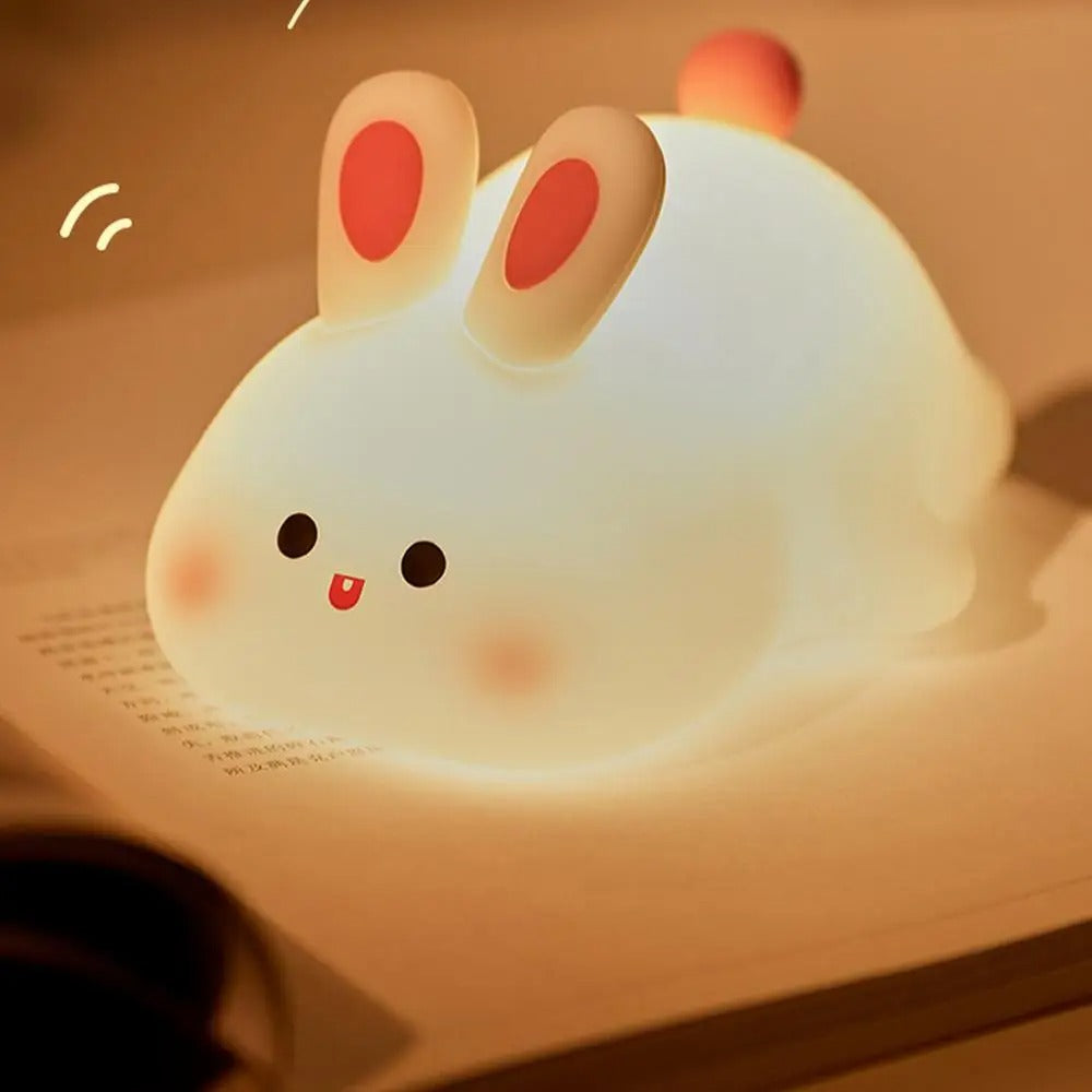 BunnyGlow - Bezpieczna dla dziecka lampka nocna do pokoju dziecięcego Królik