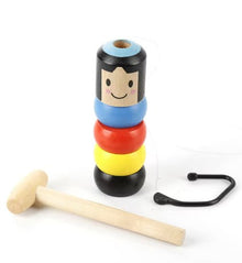 TumbleTotem – Magiczna drewniana zabawka dla dzieci w wieku 4+ lat – Nigdy się nie przewraca i zaskakuje za każdym razem