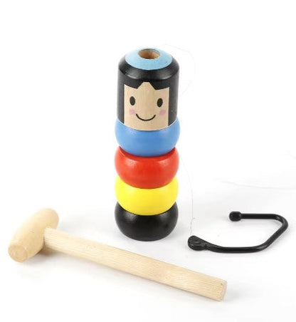 TumbleTotem – Magiczna drewniana zabawka dla dzieci w wieku 4+ lat – Nigdy się nie przewraca i zaskakuje za każdym razem