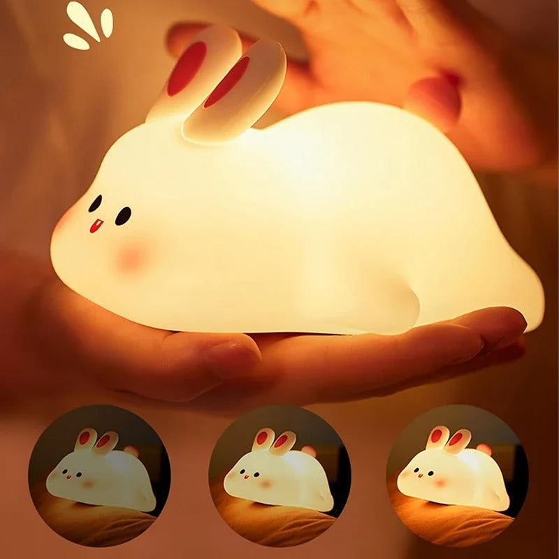 BunnyGlow - Bezpieczna dla dziecka lampka nocna do pokoju dziecięcego Królik