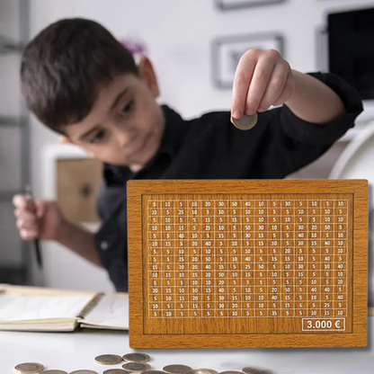 MoneySaverBox – Drewniana, ręcznie robiona skarbonka