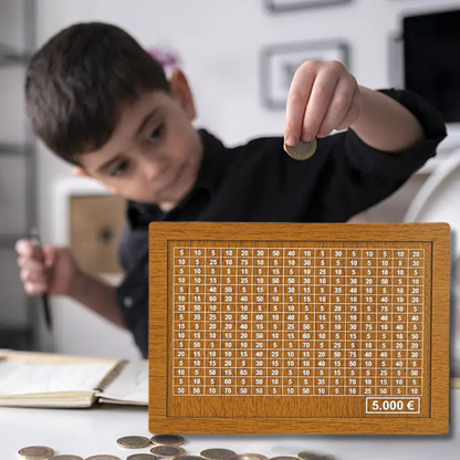 MoneySaverBox – Drewniana, ręcznie robiona skarbonka