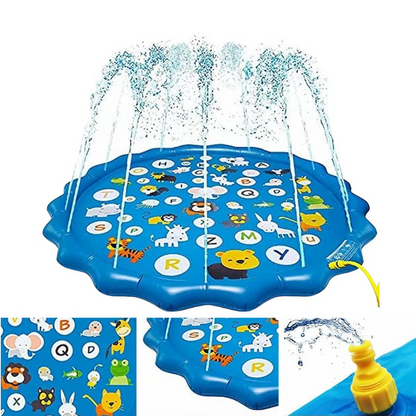 SplashPad - mata zraszająca do zabawy na świeżym powietrzu w ogrodzie - możliwość przymocowania do węża - dla dzieci od 2 lat - średnica 100 cm