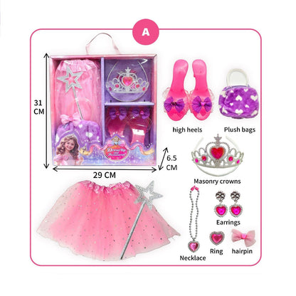 LittlePrincess– Zestaw butów i akcesoriów do przebierania | Tiara, biżuteria, zabawa w odgrywanie ról | Wiek 3–6 lat