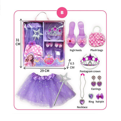 LittlePrincess– Zestaw butów i akcesoriów do przebierania | Tiara, biżuteria, zabawa w odgrywanie ról | Wiek 3–6 lat