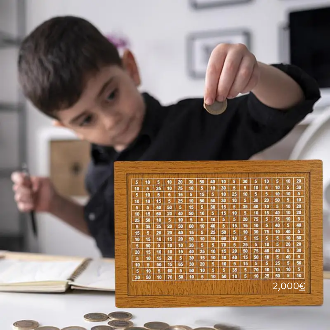 MoneySaverBox – Drewniana, ręcznie robiona skarbonka