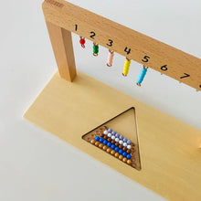 Drabinka z koralikami do liczenia Montessori – liczenie i arytmetyka – od 3 lat
