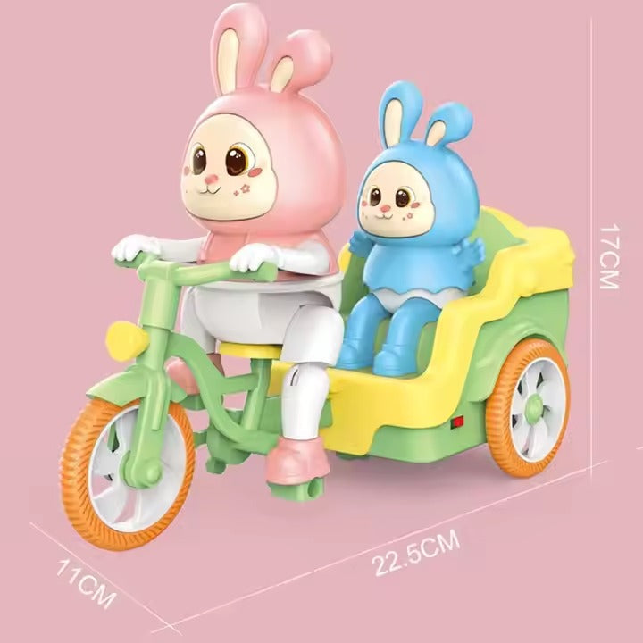 Zestaw zabawek BunnyCruze – nakręcany królik z funkcją toczenia – dla dzieci w wieku 3+