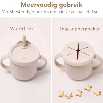 DinoDelight – Zestaw silikonowych sztućców dla dzieci w wieku 3+ lat – Wspiera bezpieczne i przyjemne jedzenie