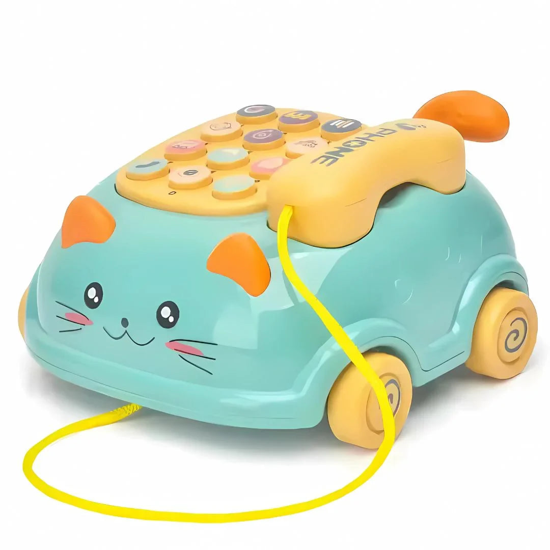 KittyDial – Muzyczna zabawka-telefon dla niemowląt – Wyobraźnia i sprawność motoryczna – Od 1 roku życia