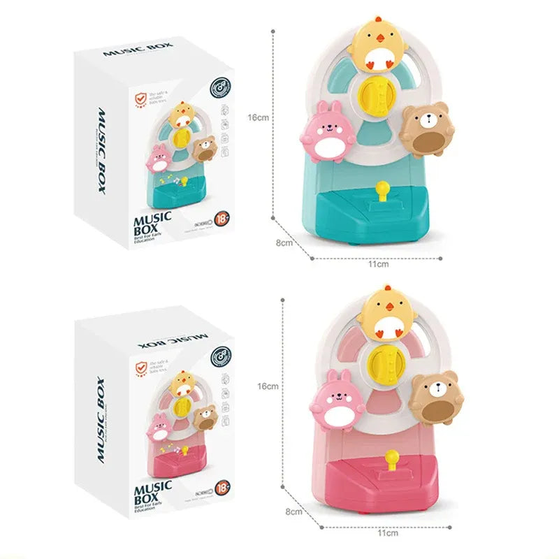 SpinChime – zabawka muzyczna w kształcie koła ze zwierzętami dla dzieci w wieku 2+ lat – sprzyja wyciszeniu, zabawie wizualnej i koncentracji