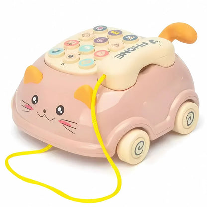 KittyDial – Muzyczna zabawka-telefon dla niemowląt – Wyobraźnia i sprawność motoryczna – Od 1 roku życia
