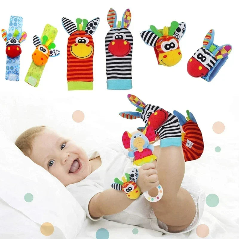 SensoryPlush – miękkie, grzechoczące skarpetki i opaski na nadgarstki do wczesnej eksploracji